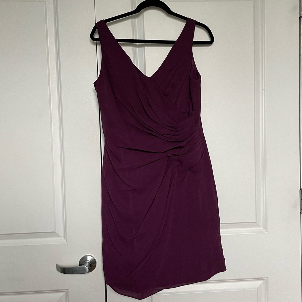 Mari Lee plumb bridesmaid dress